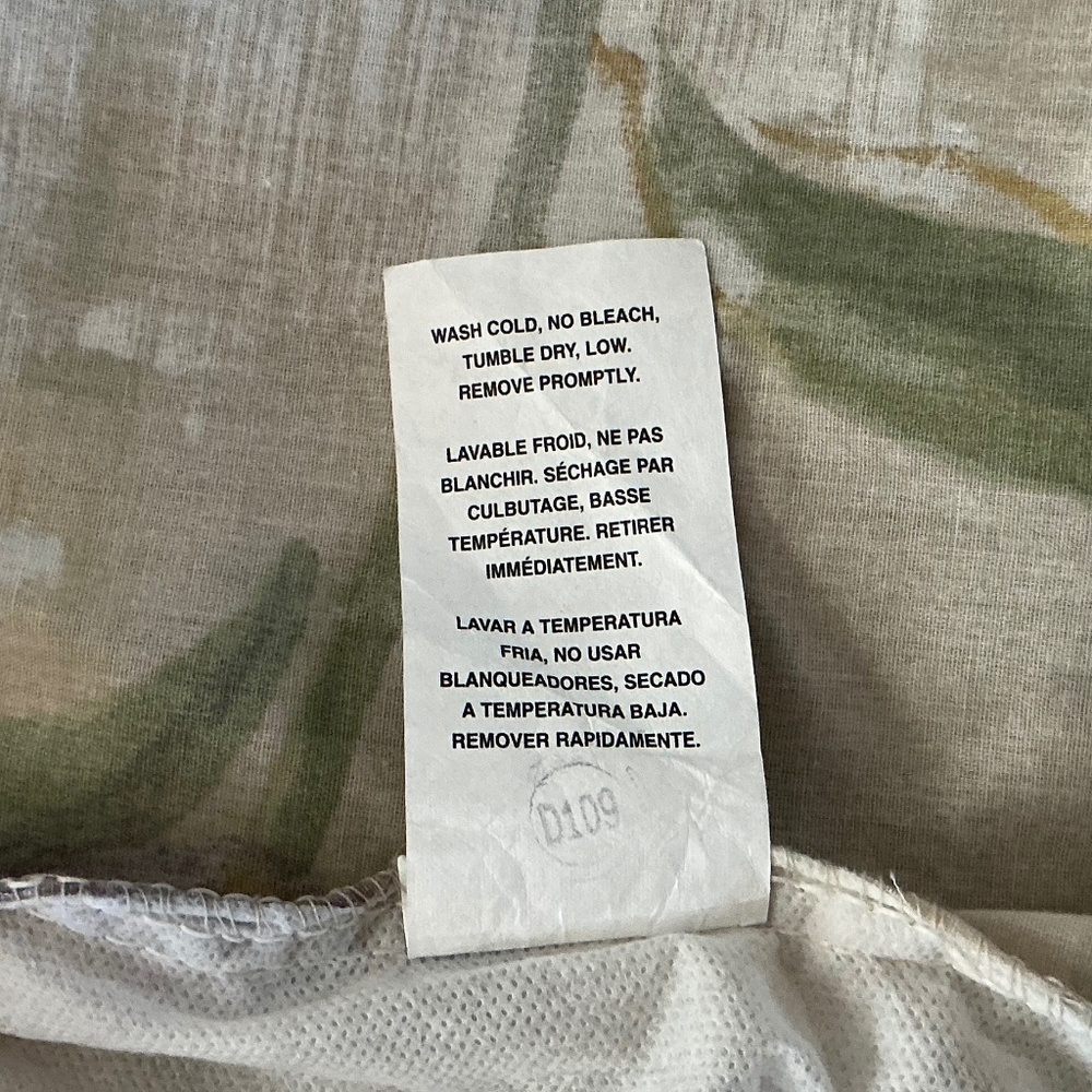 Springs Bed Skirt Purple Flowers Green Foliage Cream Tan White Background NWOT - Picture 3 of 3